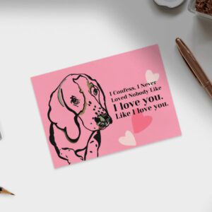 basset hound Valentine card - Valentine's Day card