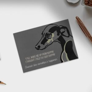 greyhound Valentine card - Valentine's Day card