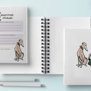 High Hound Low Hound journal notebook for gratitude - greyhound basset hound notebook