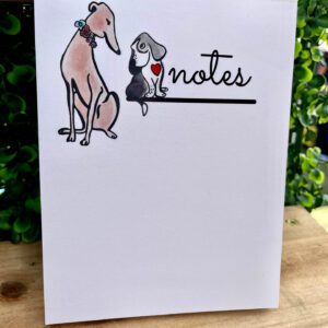 High Hound Low Hound notepad - greyhound basset hound notepad