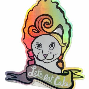 Marie Antoinette Kitty Iridescent Foil Sticker