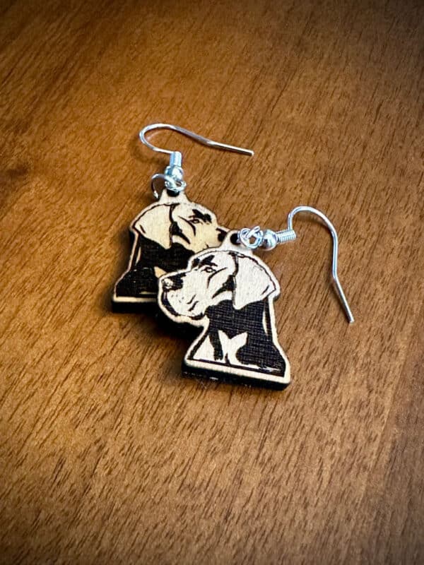 wooden earrings for dog lovers - great dane by High Hound Low Hound